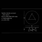 Runder Wohnzimmer-Couchtisch aus luxuriösem Metall und Glas in Marmoroptik - Magali Viadurini