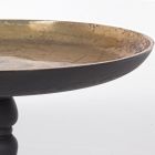 Runder Tisch aus plattiertem und antikem Vintage-Aluminium Homemotion - Smemo Viadurini