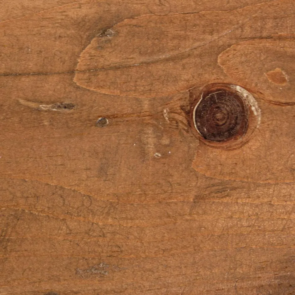 Runder Couchtisch aus recyceltem Holz und Stahl weiß oder grau - Genoveffa Viadurini