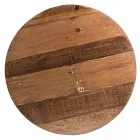 Runder Couchtisch aus recyceltem Holz und Stahl weiß oder grau - Genoveffa Viadurini