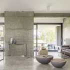 Runder Couchtisch aus recyceltem Holz und Stahl weiß oder grau - Genoveffa Viadurini