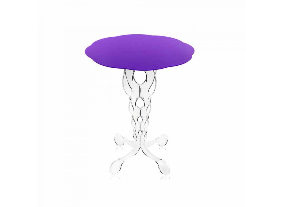 Janis modernes Design runden Lavendel Couchtisch 50 cm, hergestellt in Italien Viadurini