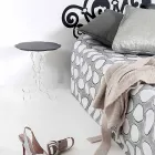 Runder schwarzer Tisch Durchmesser 36 cm modernes Design Janis, in Italien hergestellt Viadurini