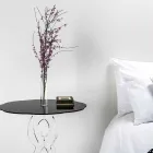 Runder Tisch schwarz Durchmesser 50 cm modernes Design Janis, hergestellt in Italien Viadurini