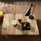 Transformable Design Couchtisch aus Holz und Black Metal Made in Italy - Niverio Viadurini