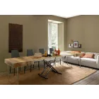 Transformable Design Couchtisch aus Holz und Black Metal Made in Italy - Niverio Viadurini