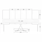 Transformable Design Couchtisch aus Holz und Black Metal Made in Italy - Niverio Viadurini