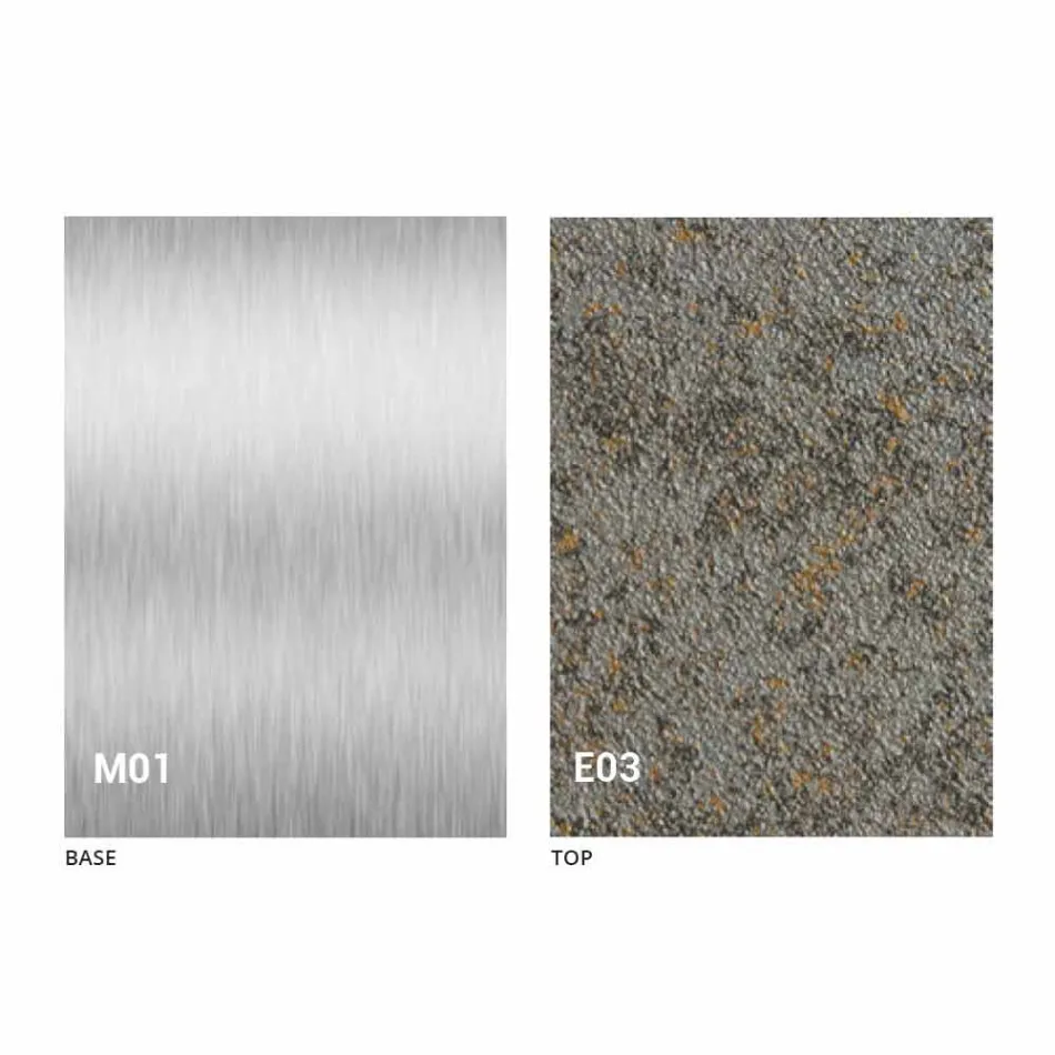 Moderner umwandelbarer Couchtisch mit Mörtel-Effekt-Platte Made in Italy - Salomon Viadurini