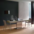 Moderner umwandelbarer Couchtisch mit Mörtel-Effekt-Platte Made in Italy - Salomon Viadurini