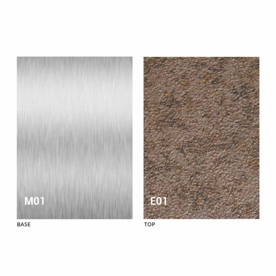 Moderner umwandelbarer Couchtisch mit Mörtel-Effekt-Platte Made in Italy - Salomon Viadurini