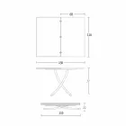 Moderner wandelbarer Couchtisch aus Graphitmetall und Holzplatte - Sistocle Viadurini