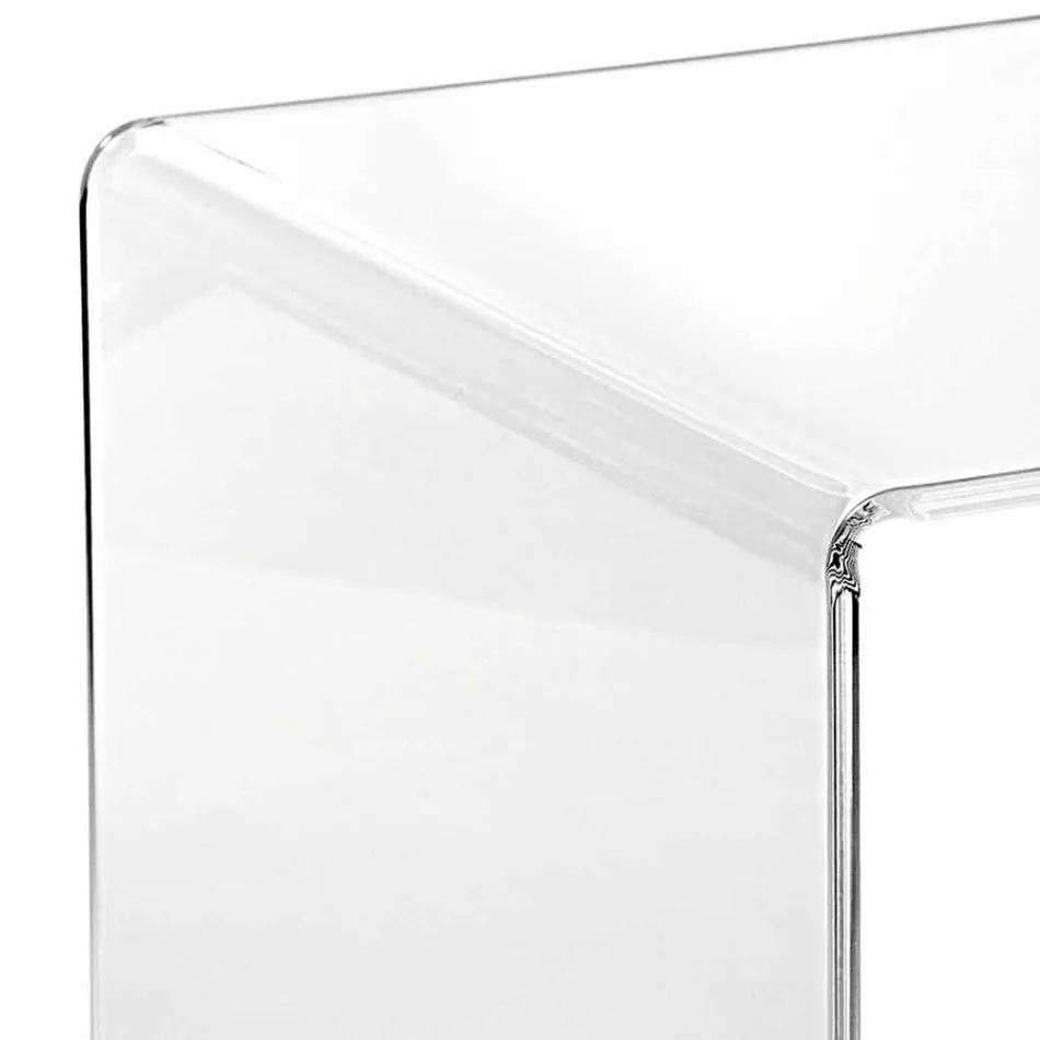 Modernes Design transparenter Couchtisch 40x40cm Terry Small, made in Italy Viadurini