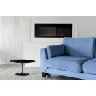 Tulpen-Couchtisch Eero Saarinen H 39 Oval aus schwarzem Flüssiglaminat, hergestellt in Italien – Scharlachrot Viadurini