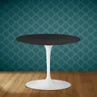 Eero Saarinen Tulip Couchtisch H 41 in Domoos Keramik, hergestellt in Italien - Scharlachrot Viadurini