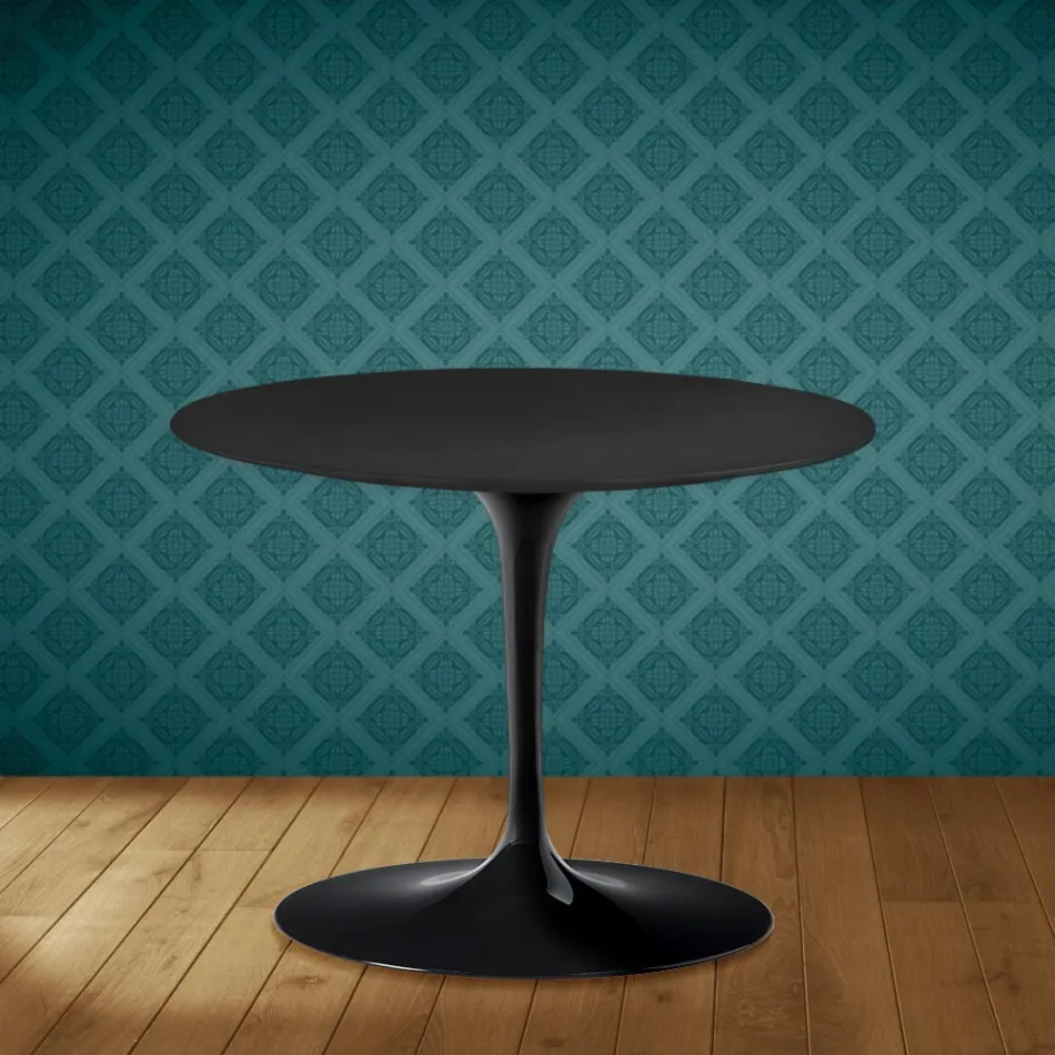 Eero Saarinen Tulip Couchtisch H 41 in Domoos Keramik, hergestellt in Italien - Scharlachrot Viadurini