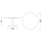 Eero Saarinen Tulip Couchtisch H 41 Zoll Polierte Keramik Hergestellt in Italien - Scharlachrot Viadurini
