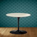 Eero Saarinen Tulip Couchtisch H 41 aus Marmorio Keramik, hergestellt in Italien - Scharlachrot