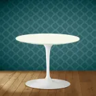 Eero Saarinen Tulip Couchtisch H 41 in Moonè Keramik, hergestellt in Italien - Scharlachrot Viadurini