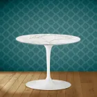 Tulpen-Couchtisch Eero Saarinen H 41 aus Morpheus-Keramik, hergestellt in Italien – Scharlachrot Viadurini