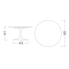 Tulip Couchtisch Eero Saarinen H 41 aus Keramik Noir Laurent Made in Italy – Scharlachrot Viadurini