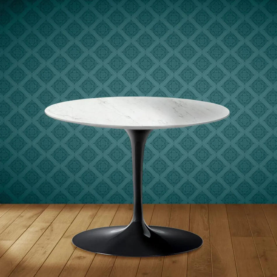 Eero Saarinen Tulip Couchtisch H 41 in Salina Keramik Made in Italy - Scarlet Viadurini