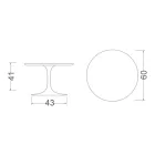 Eero Saarinen Tulip Couchtisch H 41 in Somnia Keramik Made in Italy - Scarlet Viadurini