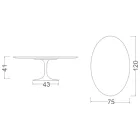 Tulip Couchtisch Eero Saarinen H 41 Oval mit Caracatta Gold Marmorplatte Viadurini