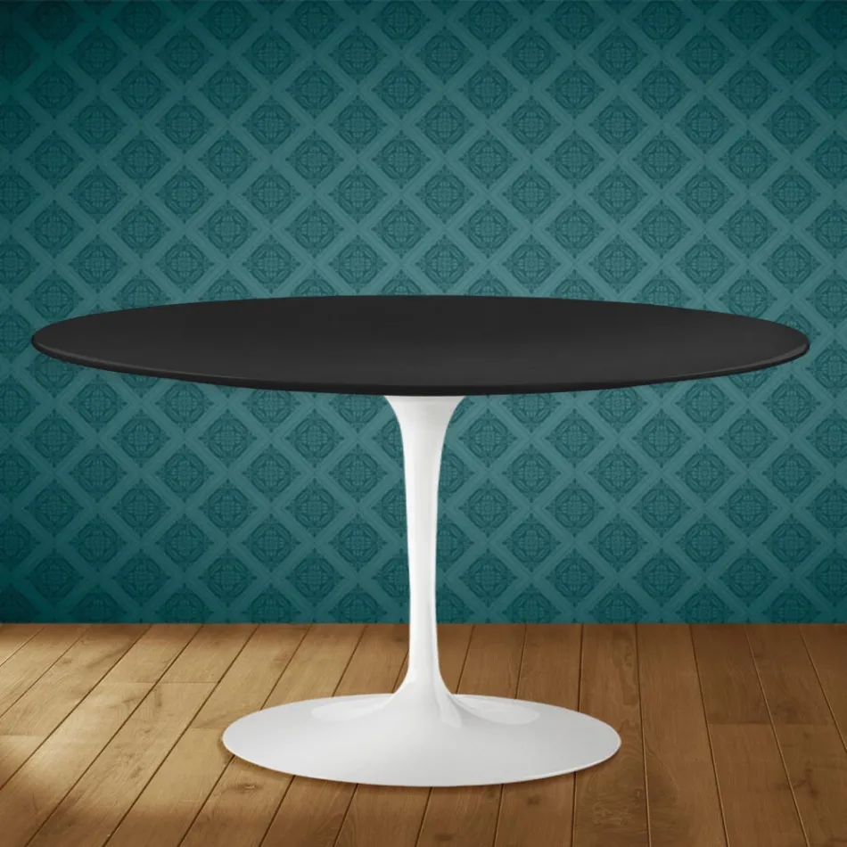 Eero Saarinen Tulip Couchtisch H 41 Oval aus Domoos Keramik, hergestellt in Italien - Scharlachrot Viadurini