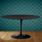 Eero Saarinen Tulip Couchtisch H 41 Oval aus Domoos Keramik, hergestellt in Italien - Scharlachrot Viadurini
