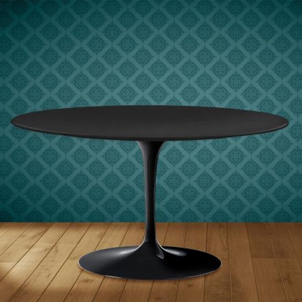 Eero Saarinen Tulip Couchtisch H 41 Oval aus Domoos Keramik, hergestellt in Italien - Scharlachrot Viadurini