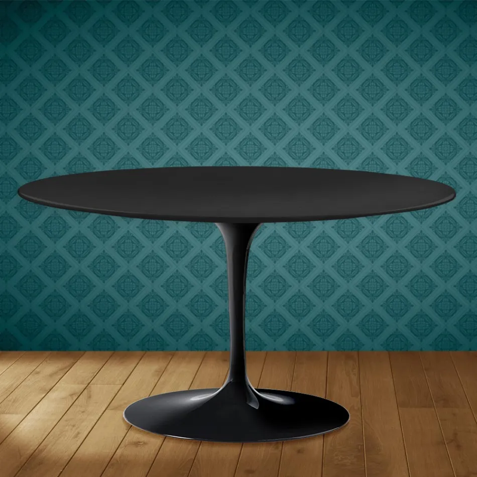 Eero Saarinen Tulip Couchtisch H 41 Oval aus Domoos Keramik, hergestellt in Italien - Scharlachrot Viadurini