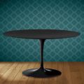 Eero Saarinen Tulip Couchtisch H 41 Oval aus Domoos Keramik, hergestellt in Italien - Scharlachrot