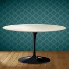Eero Saarinen Tulip Couchtisch H 41 Oval aus Marmorio Keramik Hergestellt in Italien - Scharlachrot Viadurini