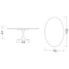 Tulpen-Couchtisch Eero Saarinen H 41 Oval aus dunklem Emperador-Marmor, hergestellt in Italien Viadurini