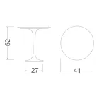 Tulpen-Couchtisch Eero Saarinen H 52 aus schwarzem Marquinia-Marmor, hergestellt in Italien – Scharlachrot Viadurini