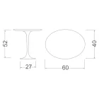 Tulpen-Couchtisch Eero Saarinen H 52 Oval aus Arabescato-Marmor, hergestellt in Italien Viadurini