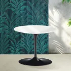 Saarinen Tulip Couchtisch H 39 cm in Hochglanzweiß Florim Keramik - Scharlachrot Viadurini