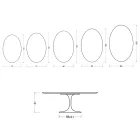 Saarinen Tulip Couchtisch H 41 cm in Florim Calacatta Gold Gloss Keramik - Scharlachrot Viadurini
