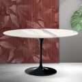 Saarinen Tulip Couchtisch H 41 cm in Florim Statuario Mattkeramik - Scharlachrot