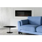 Tulip Saarinen Couchtisch H 41 mit ovaler Platte aus schwarzem Flüssiglaminat, hergestellt in Italien – Scharlachrot Viadurini