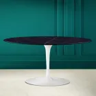 Tulip Saarinen H 41 Ovaler Couchtisch aus Noir Laurent Keramik, hergestellt in Italien – Scharlachrot Viadurini
