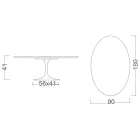 Tulip Saarinen H 41 Ovaler Couchtisch aus vollgeäderter Statuenkeramik Viadurini