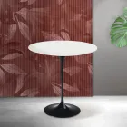 Saarinen Tulip Couchtisch H 52 cm in Mattweiß Florim Keramik - Scharlachrot Viadurini