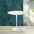 Saarinen Tulip Couchtisch H 52 cm in Florim Calacatta Gold Gloss Keramik - Scharlachrot