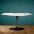 Saarinen Tulip Couchtisch, oval, Höhe 41 Zoll, Keramik Aura 22, hergestellt in Italien - Scharlachrot