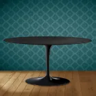 Saarinen Tulpen-Couchtisch, oval, H 41 cm, Domoos Keramik, hergestellt in Italien - Scharlachrot Viadurini