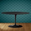 Saarinen Tulpen-Couchtisch, oval, H 41 cm, Domoos Keramik, hergestellt in Italien - Scharlachrot