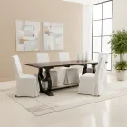 200 x 100 cm Kiefernholztisch mit antik gewaschenem Gestell - Aieta Viadurini