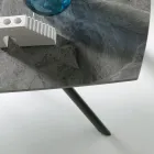 Ausziehtisch 140/210 x 90 cm aus Sinterstein mit Marmoroptik - Atrium Viadurini