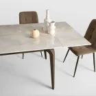 Ausziehtisch 160/240x90 cm aus Sinterstein mit Marmoroptik - Samus Viadurini